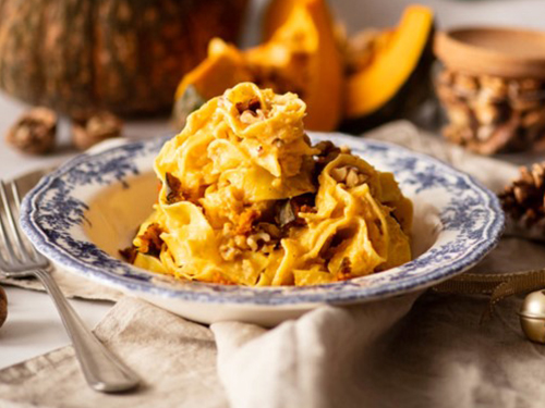 Pumpkin Nut Creamy Pasta