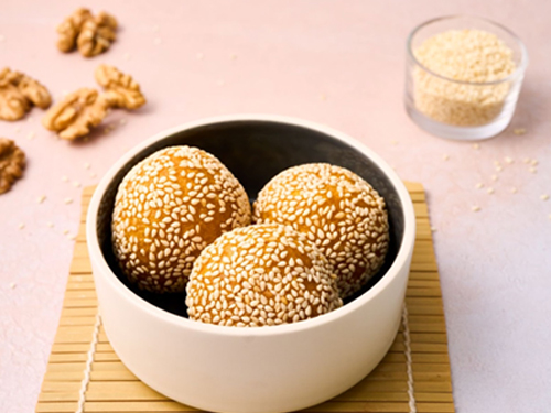 南瓜马斯卡彭奶酪核桃糯米团