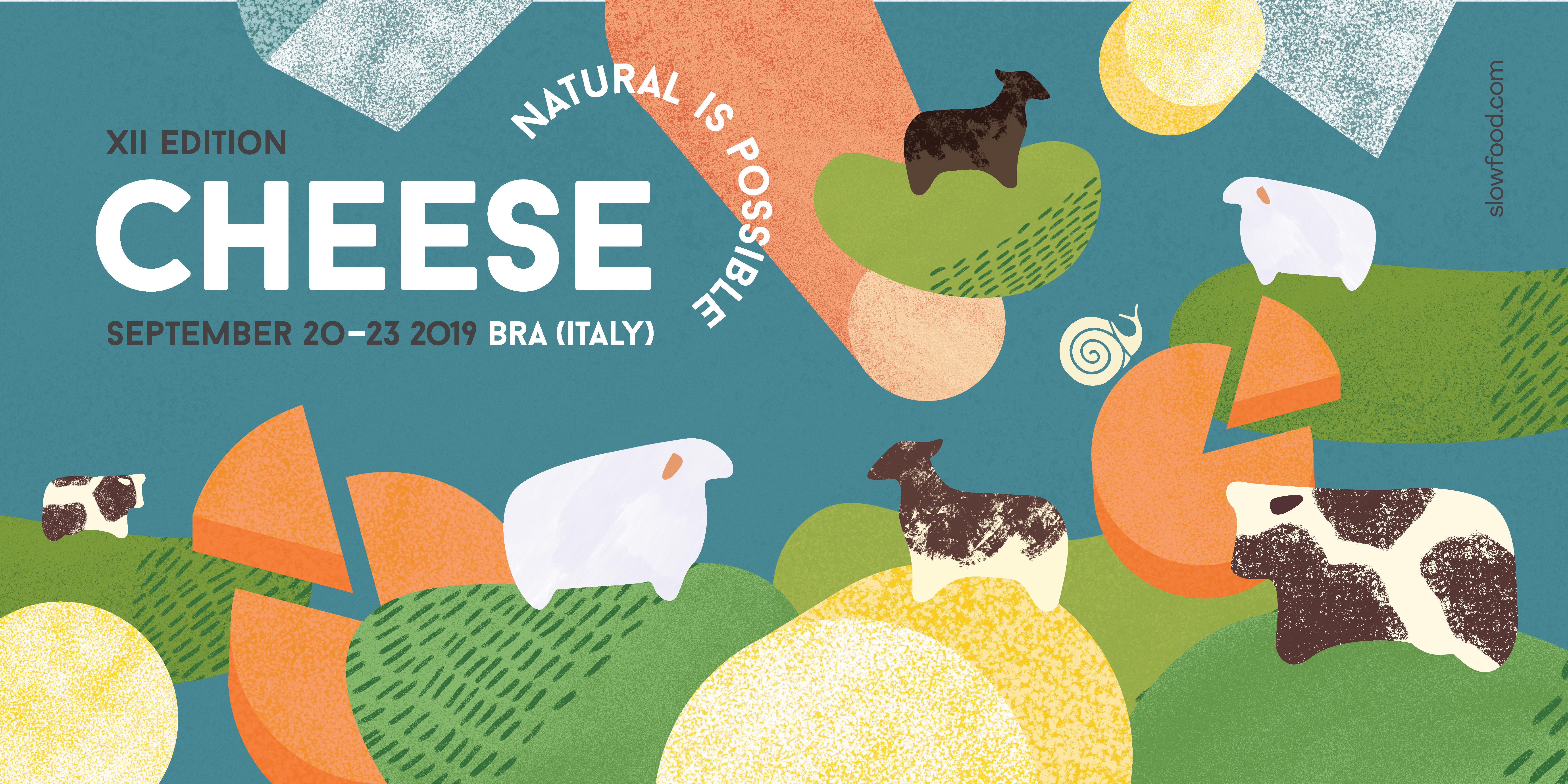 poster with cheese and farm animals