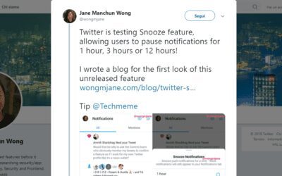 Nuova funzionalità Twitter – Snooze Notifications